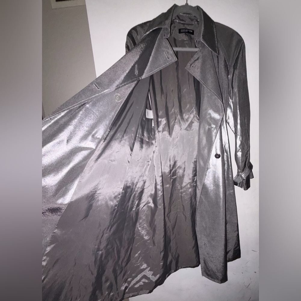 Jones New York Shimmering Silver Coat - Picture 4 of 8